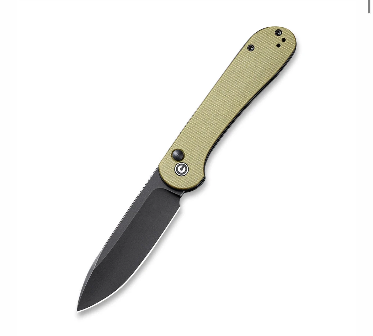 Civivi Elementum Button Lock Olive Green Micarta C2103B 3 Civivi Elementum Button Lock Olive Green Micarta C2103B - Image 3