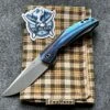 Kansept Knives Mini Accipiter Timascus S35VN & Black Front Flipper K2007A6
