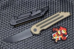 Jake Hoback Knives Kwaiback MK6 SureTouch Coyote Brown W/ Fullers & DLC M390