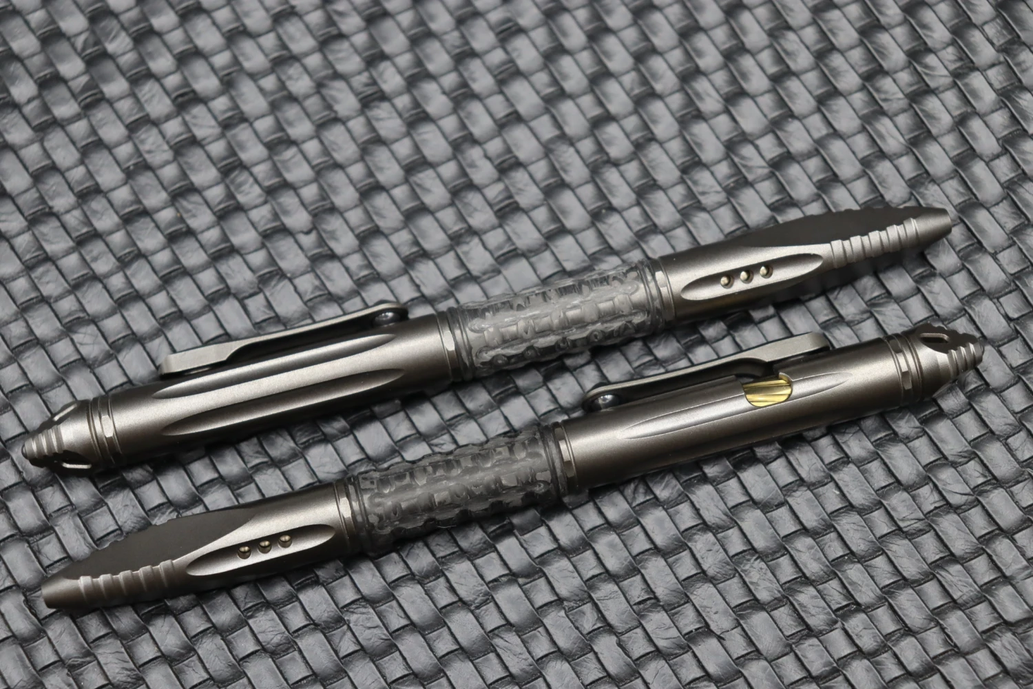 Microtech Kyroh Pen Shot Peened Full Size 403-TI-SPTRI 6 Microtech Kyroh Pen Shot Peened Full Size 403-TI-SPTRI - Image 6