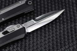 Marfione Custom Knives Glykon Two Tone Stonewash Polished Bayonet W/ Hefted Black Aluminum Handle & Ti Accents -Nc Blade image c5b4a58f e1b0 4940 87fb 59dea4811f53