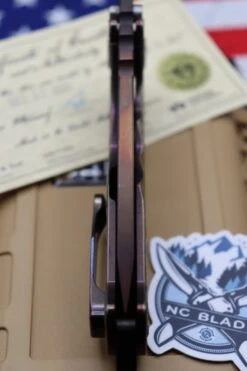 Medford Knife Praetorian T Peaks & Valleys Violet-Bronze Fade & Flamed Hardware With S35 Vulcan Tanto 106-186 -Nc Blade image c7a87c05 75e2 4e86 94b9 19e23666d66b