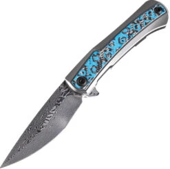 Kansept Knives Kratos Blue Rose Carbon Fiber Inlaid K1024A4 -Nc Blade image c83b29bb 804c 4f1b a779 689d77e8c042