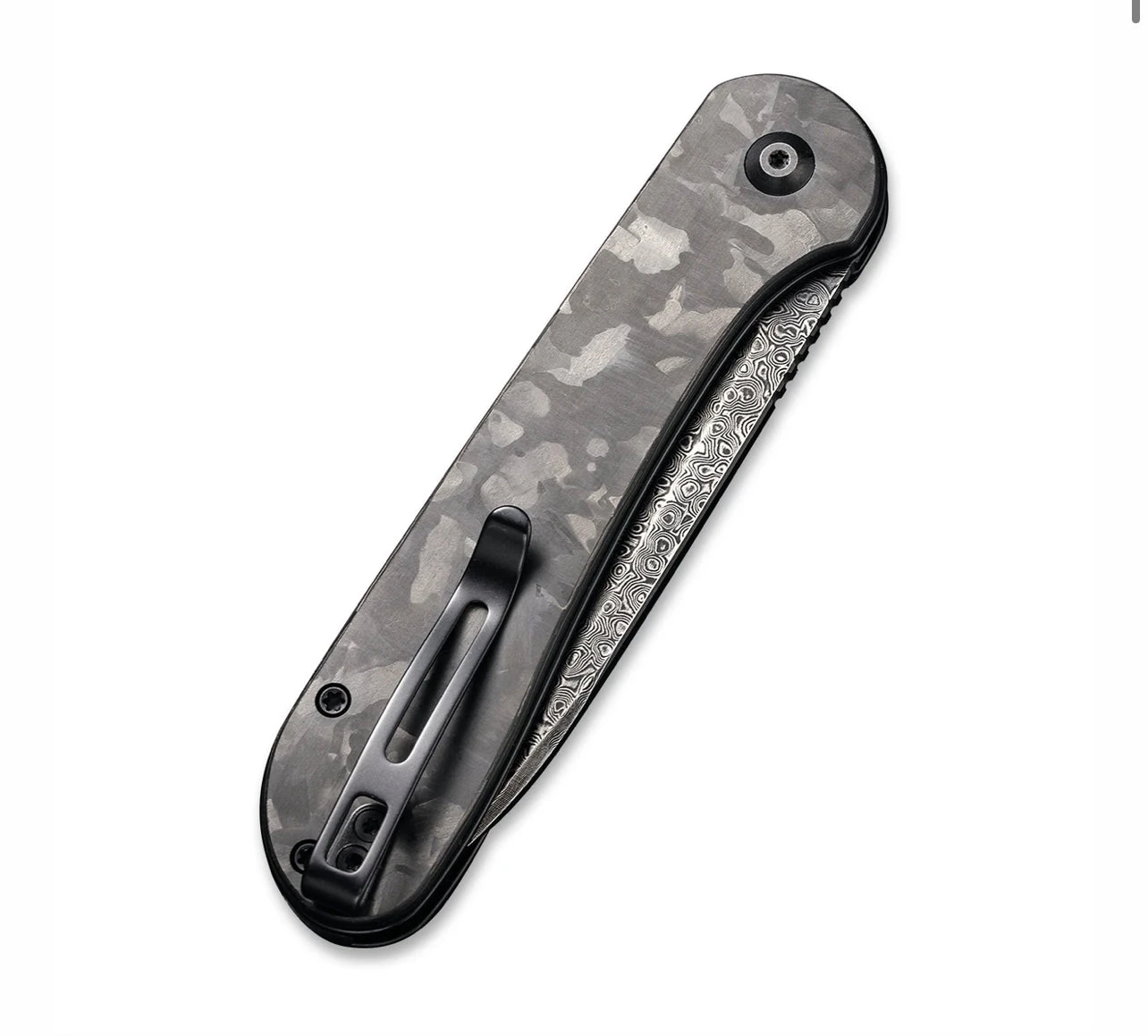 Civivi Elementum Button Lock Damascus & Marble Carbon Fiber C2103DS-3 6 Civivi Elementum Button Lock Damascus & Marble Carbon Fiber C2103DS-3 - Image 6