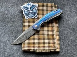Kansept Knives Mini Accipitier Timascus & Damasteel Front Flipper K2007A7 -Nc Blade image c9a70352 b583 4f88 9b76 00cfcd9f0649