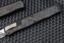 Heretic Knives Cleric II 2 Vegas Forge Damascus Tanto & Marble Carbon Fiber Inlays W/ Flamed Clip/Button -Nc Blade image d2dea674 2586 4a56 95d9 e64620d08f14