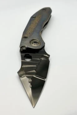 Marfione Custom Knives & Borka Blades Stitch W/ DLC Diamond Wash Rocked Double Star Grind M390 & Cosmic Titanium -Nc Blade image d32aa118 1722 483c a3b0 cecfcbaa7333