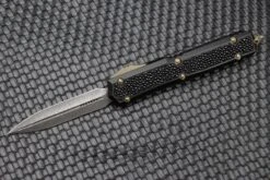 Marfione Makora II Vegas Forge Vines & Roses Damascus D/E & Hefted Alloy Handle W/ Stingray Inlays & Bronzed Ringed Hardware