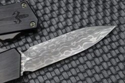 Marfione Scarab 2 D/E Spike Grind Vegas Forge Vines & Roses W/ Hefted Black Handle & Bronzed Ringed Hardware -Nc Blade image db25253a fe73 4229 b6d4 56beef09683b