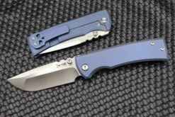 Chaves Knives Redencion 229 Blue Titanium & M390 Drop Point Exclusive