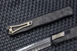 Heretic Knives Cleric II 2 Vegas Forge Damascus Tanto & Marble Carbon Fiber Inlays W/ Flamed Clip/Button -Nc Blade image dfa61592 72cd 40b6 a69f 87b4220777bf
