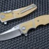 Reate Knives Mini Crossroads W/ White Micarta Inlays & M390