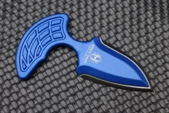 Heretic Knives Sleight Modular Push Dagger Blue Ano & DLC Blade W/ Teklok